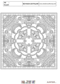 Mandala boyama sayfaları